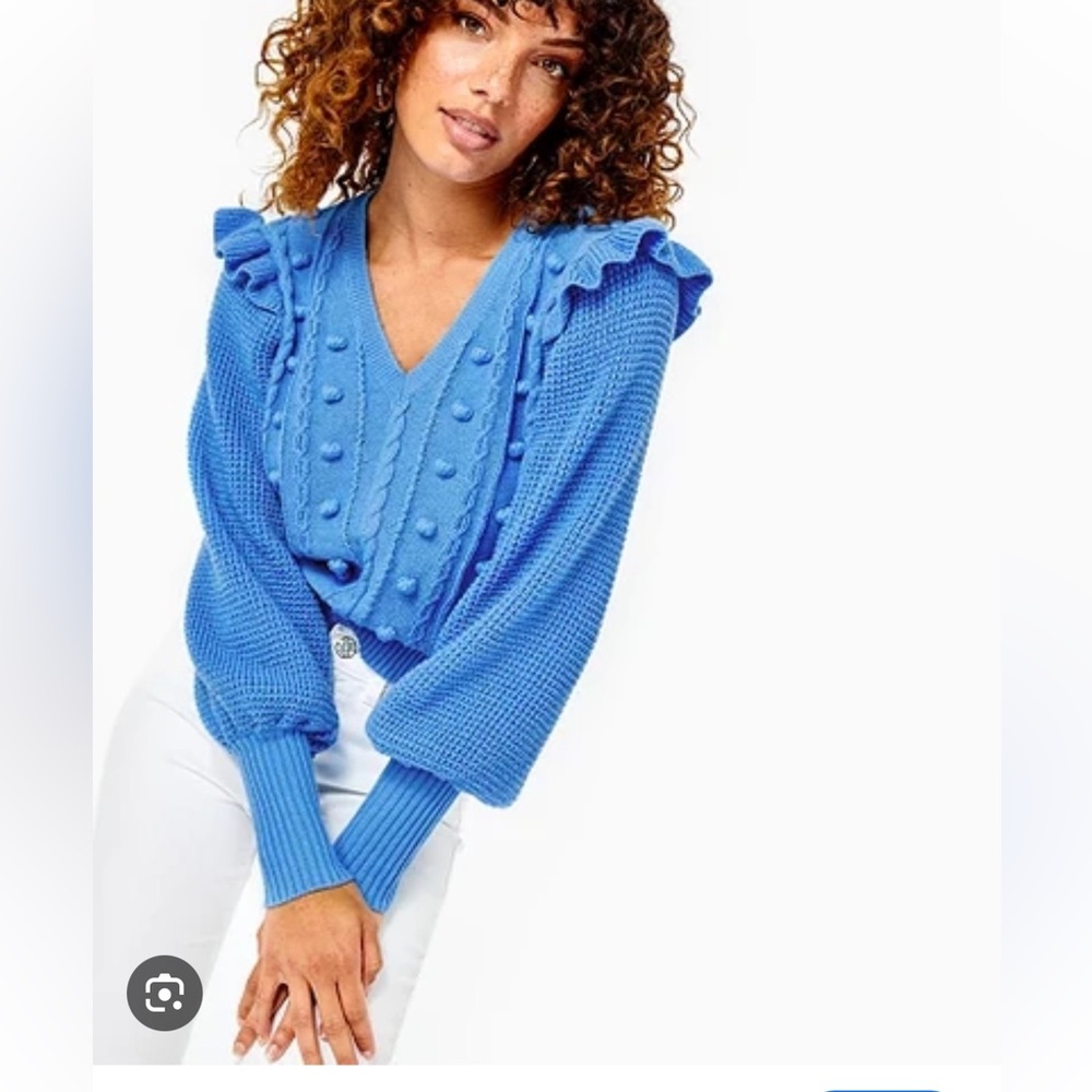 COPY - Lilly Pulitzer Greta Sweater - Blue Thistles